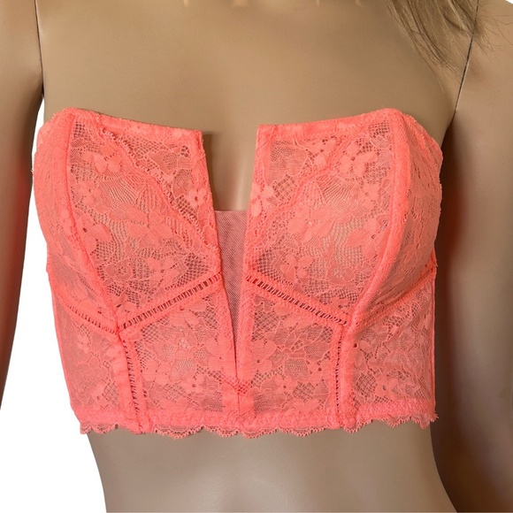 Victoria's Secret Dream Angels Collection Lace Corset Bustier Bra Boned Deep V - Picture 3 of 15